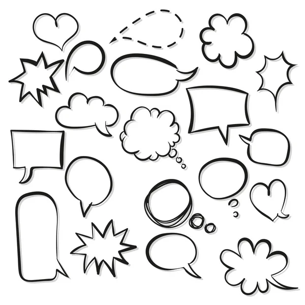 Stickers van spraak bubbels vector set — Stockvector