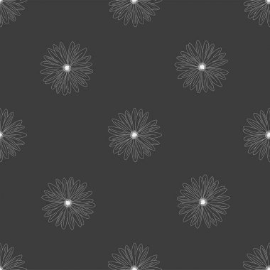 Vektör çiçek desen beyaz arka plan üzerinde izole. Beyaz karşı izole çiçek.