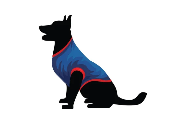 Vector Black Dog Shape Design — Stock Vector