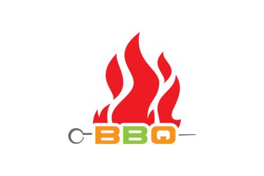 Vektör Barbekü yemek Logo