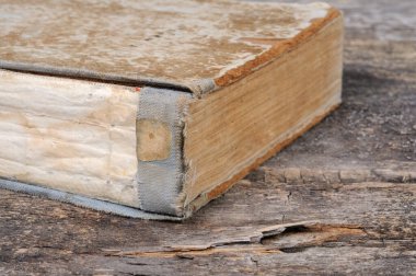 Eski bir kitap. Ön görünüm.