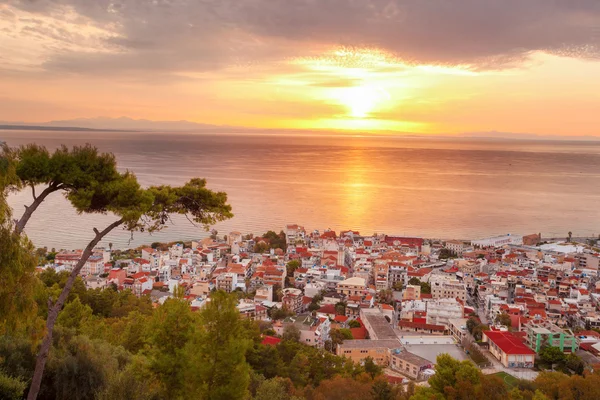 Ville de Zante au lever du soleil sur l'île de Zante en Grèce — Photo