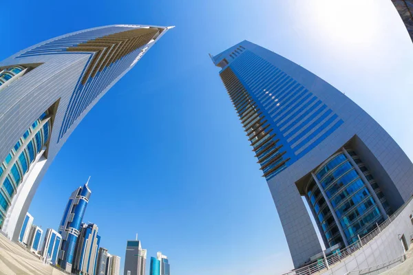 Futuristic architecture in Dubai, Emirate towers, United Arab Emirates — Stock Photo, Image