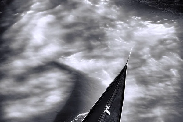 Detail of gondola on Grand canal in Venice, Italy — Stock Photo, Image