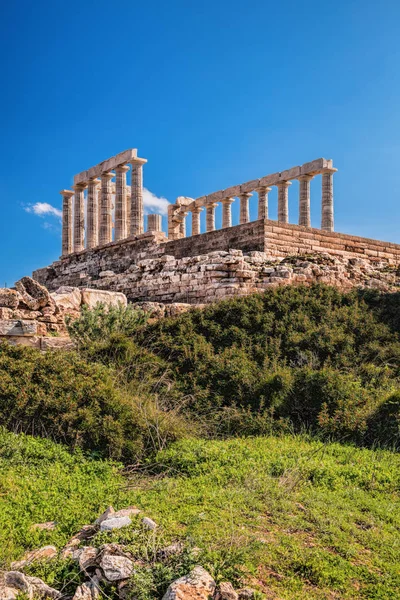 Berühmter griechischer Tempel Poseidon, Cape Sounion in Griechenland — Stockfoto