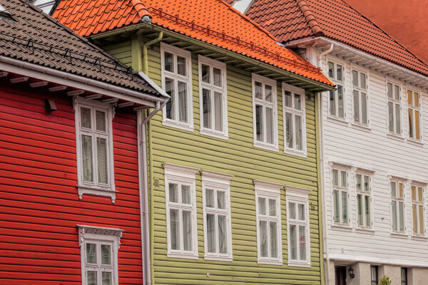Wooden houses in Bergen. UNESCO World Heritage Site, Norway