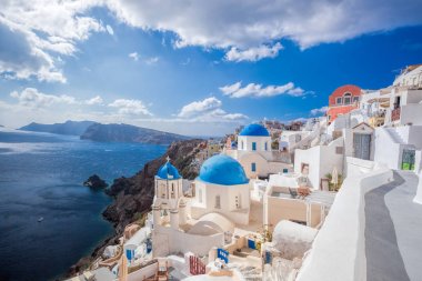 Santorini Adası Yunanistan'güzel Oia Köyü
