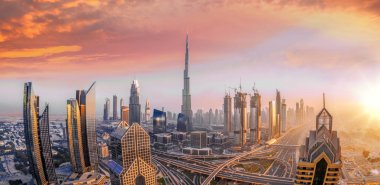 Cityscape Dubai ile modern fütüristik mimarisi, Birleşik Arap Emirlikleri