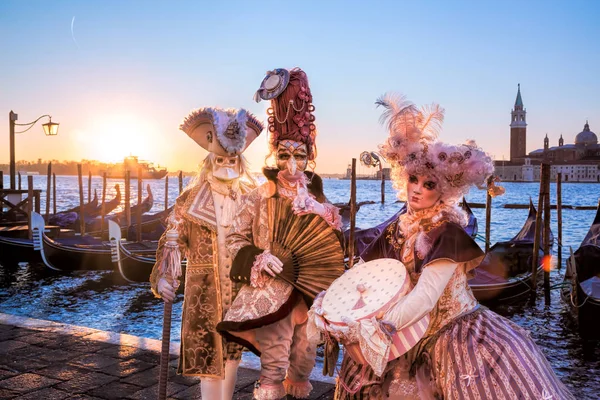 Venetië Italië Februari 2016 Carnaval Maskers Venetië Het Carnaval Van — Stockfoto