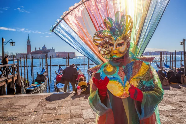 Venetië Italië Februari 2016 Carnaval Maskers Venetië Het Carnaval Van — Stockfoto