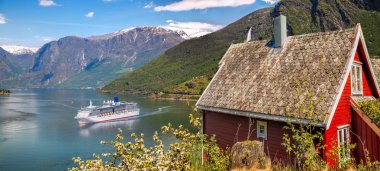 Fjord, Flam, Norveç gemisi karşı kırmızı yazlık