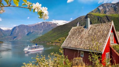 Fjord, Flam, Norveç gemisi karşı kırmızı yazlık