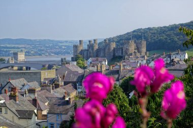 Ünlü Conwy Castle Walesh kaleler Galler, Birleşik Krallık, dizi