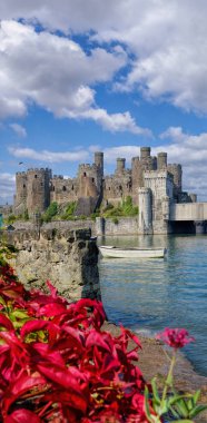 Ünlü Conwy Castle Walesh kaleler Galler, Birleşik Krallık, dizi