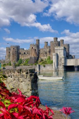 Ünlü Conwy Castle Walesh kaleler Galler, Birleşik Krallık, dizi