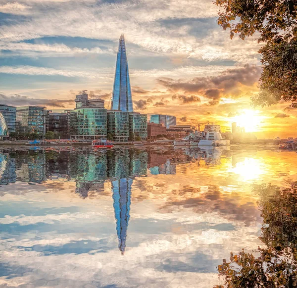 London Shard Colorful Sunset England — Stock Photo, Image