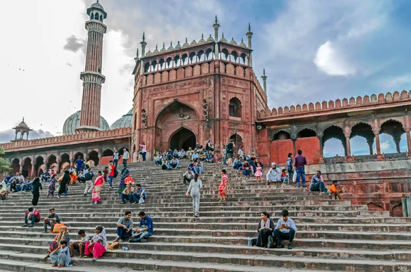 Portão principal de Jama Masjid, Delhi, Índia — Fotografia de Stock