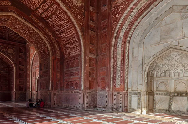 Taj Mahal'ı tapınağın Detaile