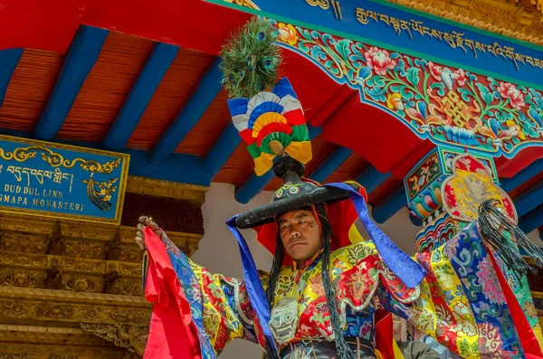 Festival de la danza enmascarada en el monasterio de Takthok, India —  Fotos de Stock