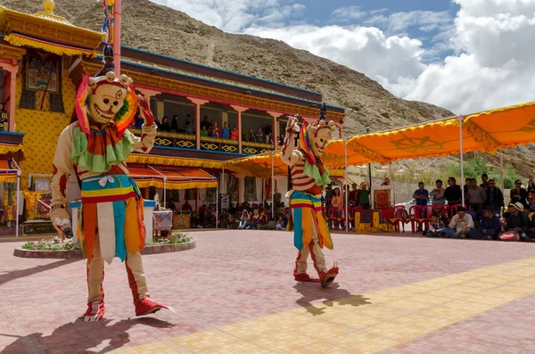 Festival de la danza enmascarada en el monasterio de Takthok, India —  Fotos de Stock