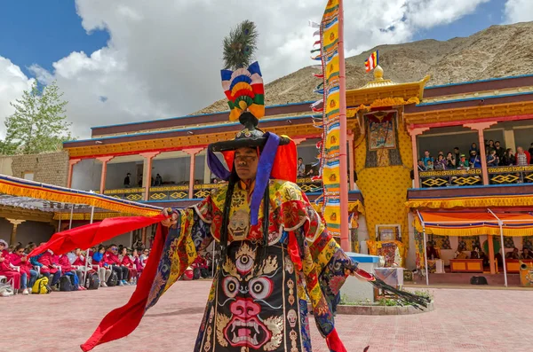 Festival de la danza enmascarada en el monasterio de Takthok, India —  Fotos de Stock