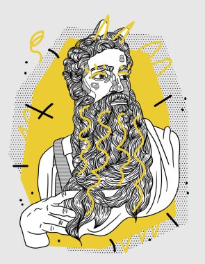 Vektör çizgileri klasik el çizimi illüstrasyon.