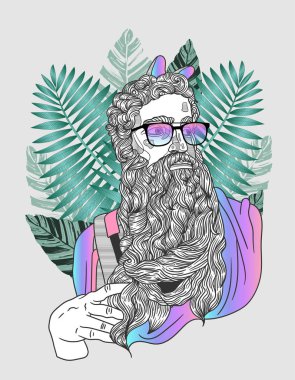 Vektör çizgileri klasik el çizimi illüstrasyon.