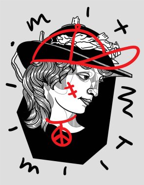 Vektör çizgileri klasik el çizimi illüstrasyon.