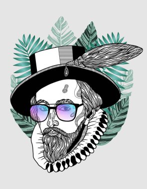 Vektör çizgileri klasik el çizimi illüstrasyon.