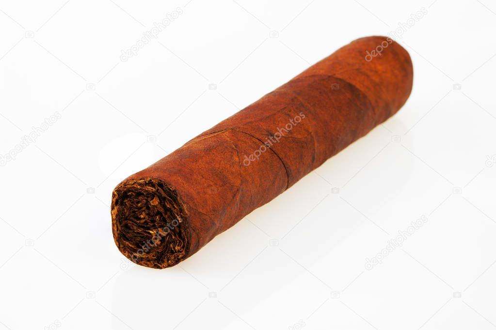 Cuban cigar - isolated on white background