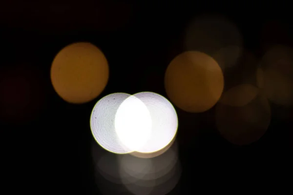 Beautiful Colorful Bokeh Lights Black Background Blurry Backgrounds Lights Night — Stock Photo, Image