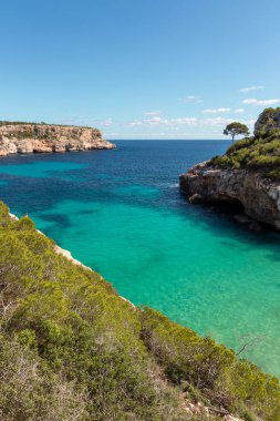 İspanya 'daki Mallorca adasının güzel kıyıları