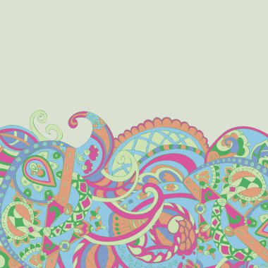 Dekoratif unsur sınır. Soyut davetiye. Kartı için dalga tasarım şablonu.