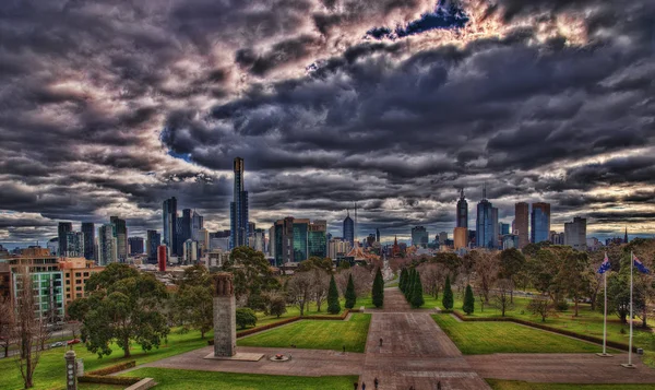 Melbourne skyline — стоковое фото