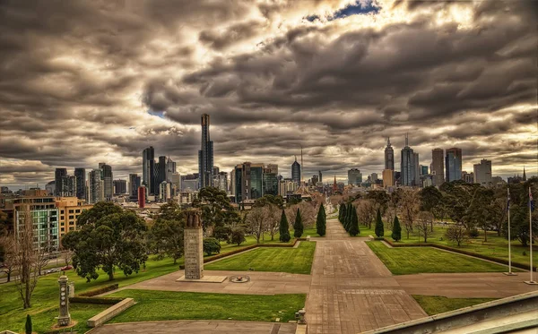 Мельбурн горизонт — стокове фото