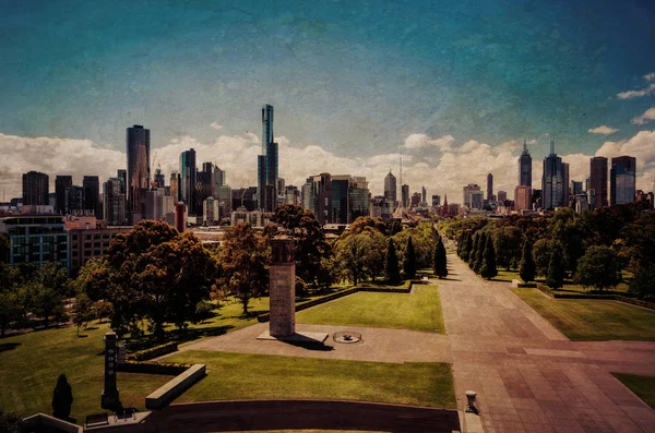 Melbourne Skyline — Stock Photo, Image