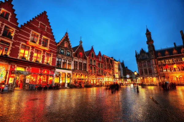 Bruges Market Square Bélgica — Fotografia de Stock