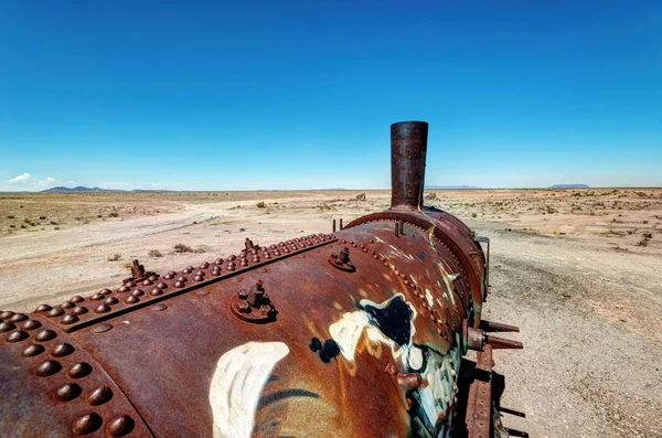 Uyuni-Eisenbahnfriedhof — Stockfoto