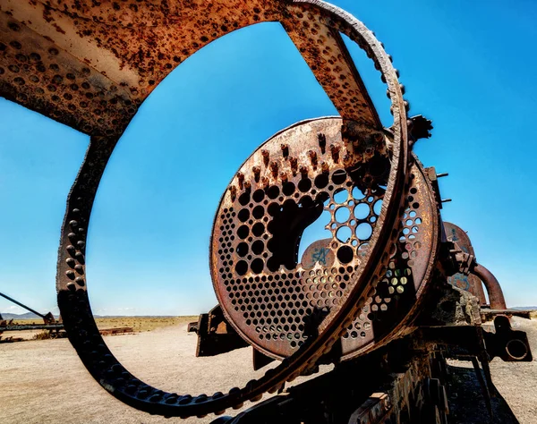 Uyuni Train Graveyard — Stock Photo, Image