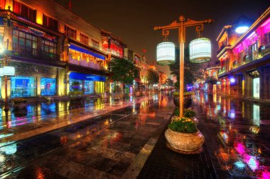 Şehir merkezinde alışveriş sokak Qian Men Beijing