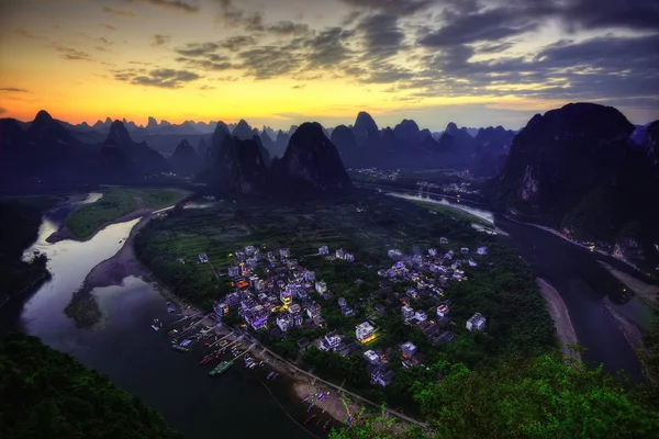 China Guilin Xingping stad — Stockfoto