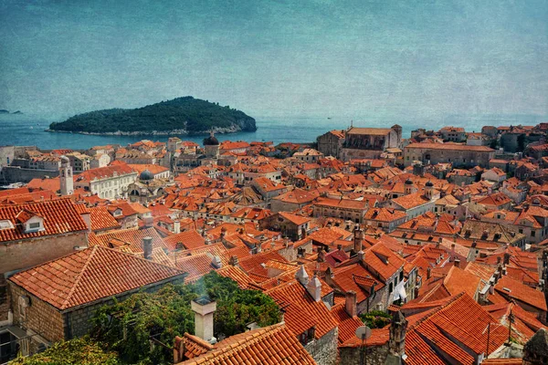 Dubrovnik Aerial Croatia — Stok Foto