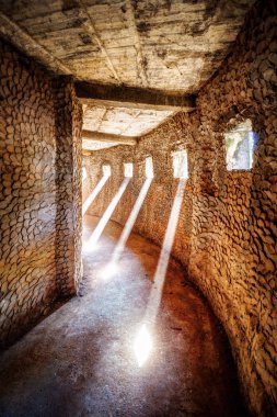 Vientiane Laos Buda Park güneş ışını tozlu Tapınak