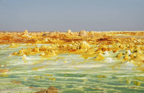 Dallol, Danakil Depression, Etiopia. Il posto più caldo del mondo — Foto Stock