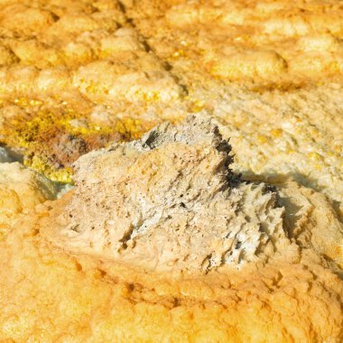 Dallol, Danakil depresyon, Etiyopya. Dünya'nın en sıcak yere