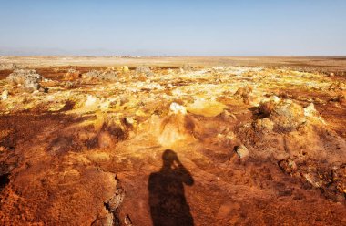 Dallol, Danakil depresyon, Etiyopya. Dünya'nın en sıcak yere