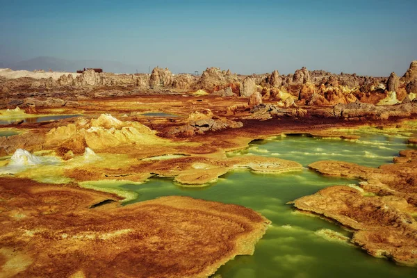 Dallol, 达纳吉尔凹地抑郁症, 埃塞俄比亚。地球上最热的地方 — 图库照片