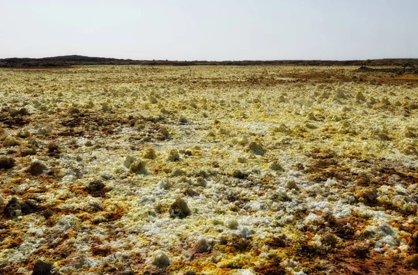 Dallol, Danakil Depression, Etiopia. Il posto più caldo del mondo — Foto Stock