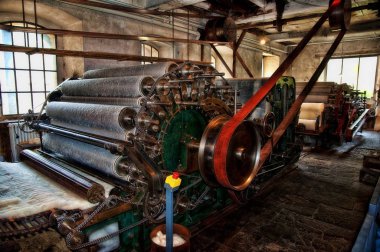 Eski tekstil fabrikası Euskirchen Almanya'da terk