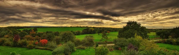 Sunset Panorama Aachen, Alemanha — Fotografia de Stock